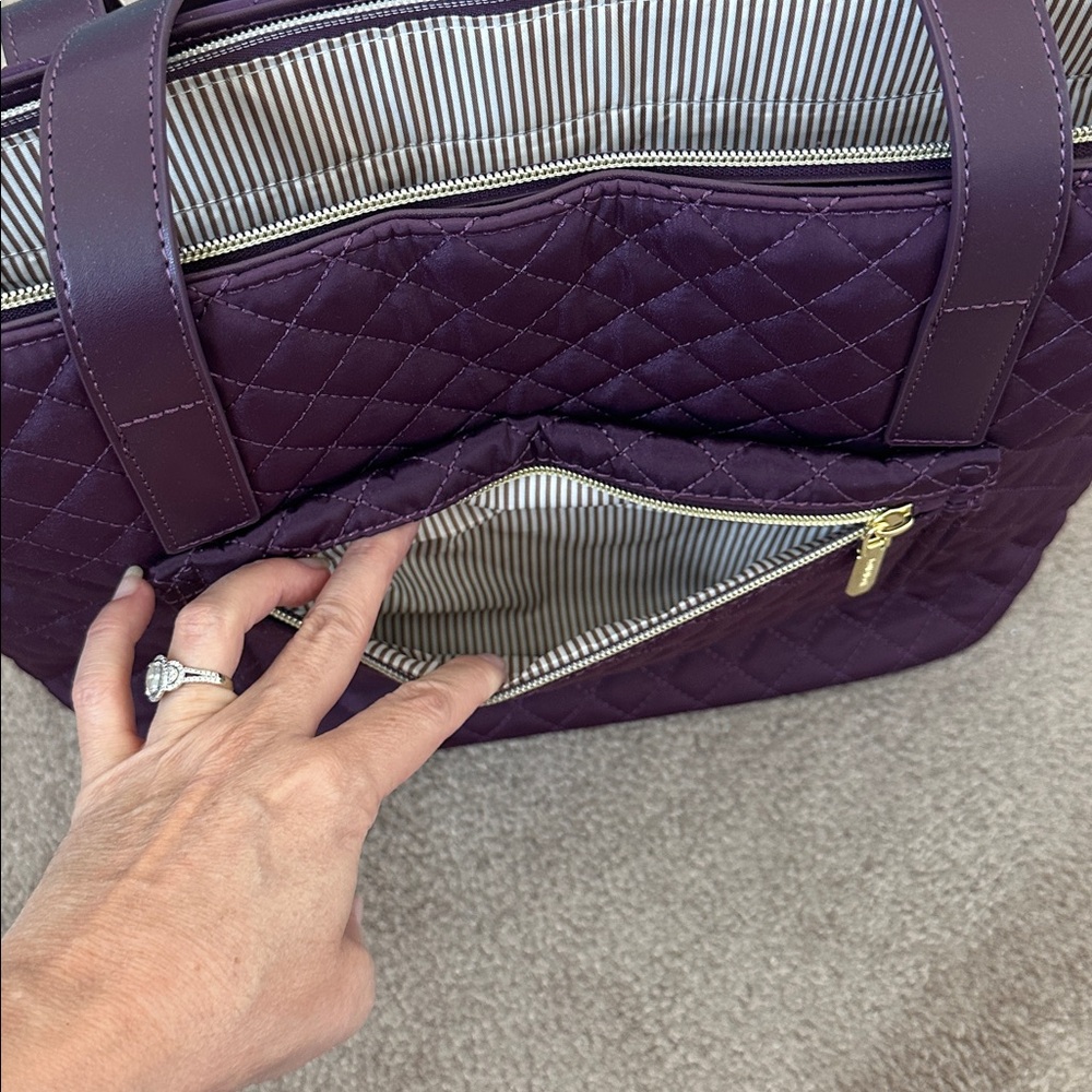 Purple Quilted Tote Bag and wristlet by Lovevook - Picture 6 of 11